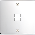 Façade confidence laiton chrome simple ouverture pour chargeur double usb à vis