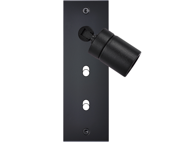 Façade Confidence Laiton  Noir étroite longue 2 basculeurs + SPOT 360° (203-408) - Modelec - 203408