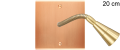 Façade confidence laiton cuivre satiné simple liseuse 20
