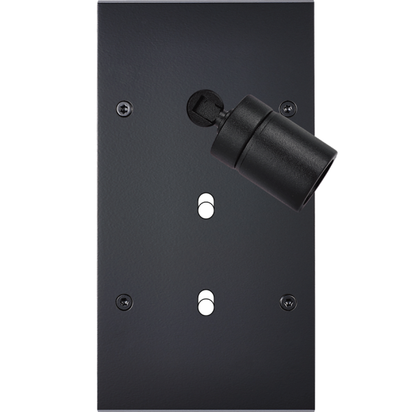 Façade Confidence Laiton  Noir double verticale 2 basculeurs + SPOT 360° (223-408) - Modelec - 223408