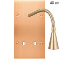 Façade confidence laiton cuivre satiné double verticale 2 basculeursx + liseuse 40