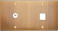Façade Confidence Laiton Vieux Bronze double horizontale PC 1 prise TV a vis (273-417)