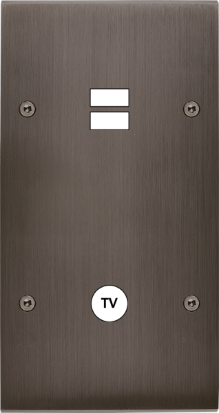 Façade confidence laiton canon de fusil double verticale ouverture pour chargeur double usb 1 tv à vis