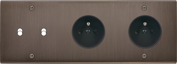 Façade Confidence Laiton  Canon de Fusil triple horizontale 2 basculeurs PC PC à vis (312-414)