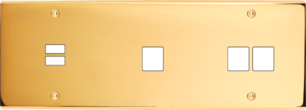 Façade confidence laiton or miroir triple horizontale ouverture pour chargeur double usb 1 média 2 média vis
