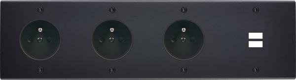 Façade confidence laiton noir mat quadruple horizontale prise de courant 2p+t prise de courant 2p+t prise de courant 2p+t ouverture pour chargeur double usb vis