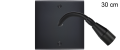 Façade confidence laiton noir mat simple liseuse fine 30