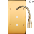 Façade confidence laiton or miroir double verticale liseuse fine20+ 1 basculeur 1 basculeur aligne