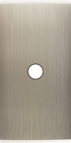 Façade étroite confidence laiton acier brossé 1 bouton push - Modelec - 114412M
