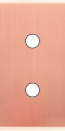 Façade étroite confidence laiton cuivre satiné 2 boutons push - Modelec - 115423M