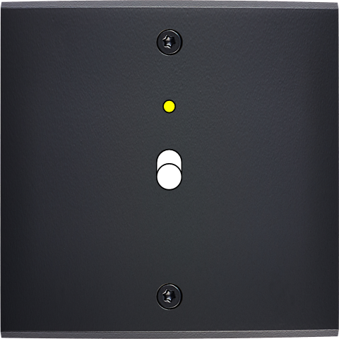 Façade confidence laiton noir mat simple 1 basculeur+led à vis