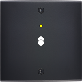 Façade confidence laiton noir mat simple 1 basculeur+led à vis