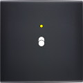 Façade confidence laiton noir mat simple 1 basculeur+led magnétique