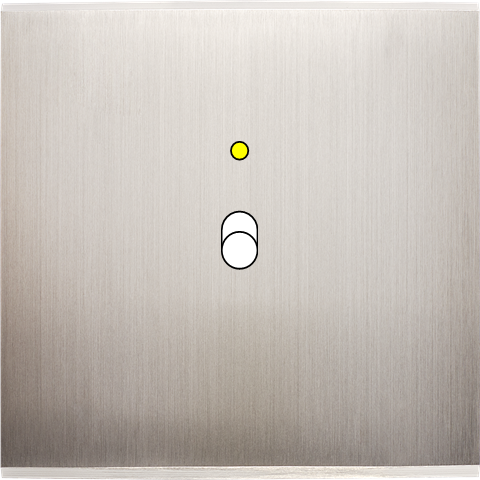 Façade confidence laiton nickel satiné simple 1 basculeur+led magnétique