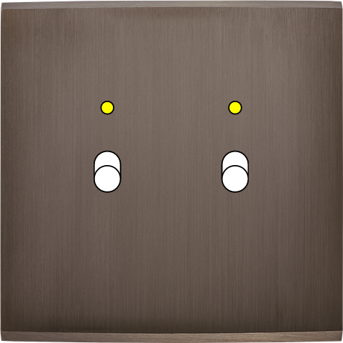 Façade confidence laiton canon de fusil simple 2 basculeurs+led magnétique
