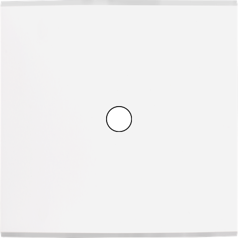 Façade Confidence Laiton  Blanc simple 1 PUSH sans vis (141-413M) - Modelec - 141413M