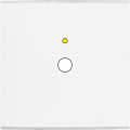 Façade confidence laiton blanc simple 1 bouton push+led magnétique