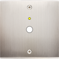 Façade confidence laiton nickel satiné simple 1 bouton push+led à vis