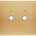 Façade confidence laiton brossé simple 2 boutons push+led magnétique