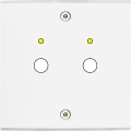 Façade confidence laiton blanc simple 2 boutons push+led à vis