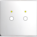 Façade confidence laiton chrome miroir simple 2 boutons push+led magnétique