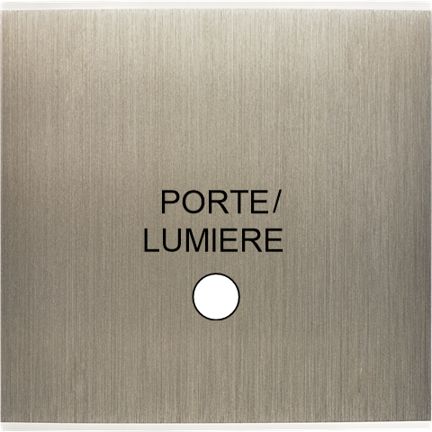 Façade  Confidence Laiton Acier  simple guichet lumineux porte (149-412M) - Modelec - 149412M