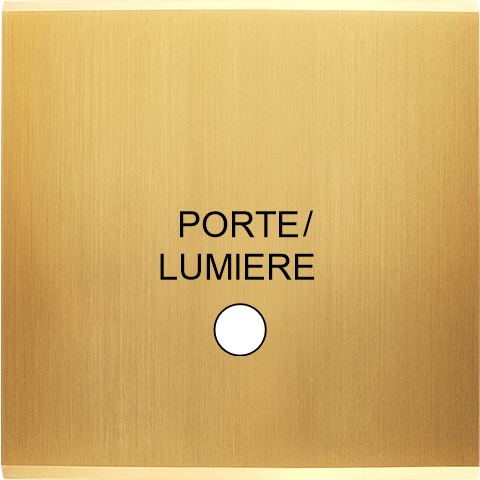 Façade  Confidence Laiton Satiné  simple guichet lumineux porte (149-419M) - Modelec - 149419M