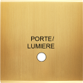 Façade  Confidence Laiton Satiné  simple guichet lumineux porte (149-419M) - Modelec - 149419M