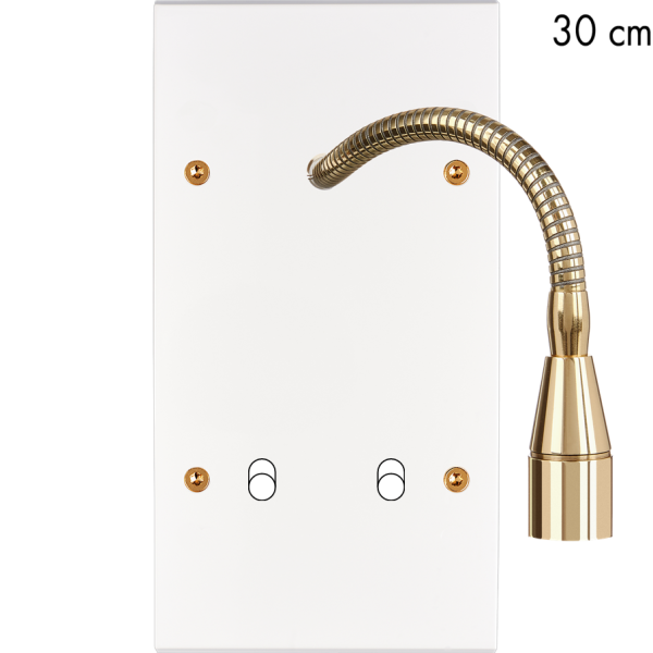 Façade confidence laiton blanc email double verticale liseuse fine 30 + 2 basculeurs