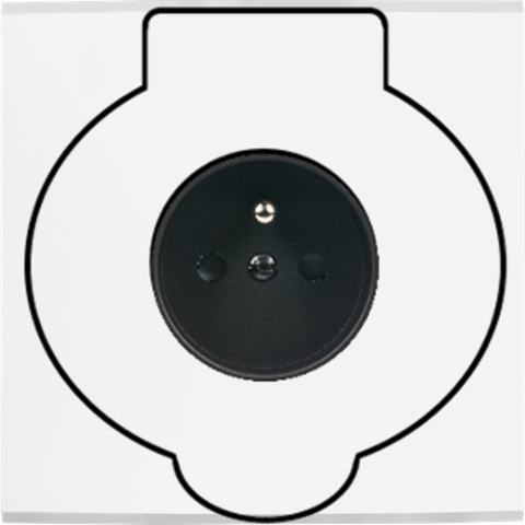 Façade confidence laiton blanc prise de sol - Modelec - 900413