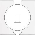 Façade confidence laiton blanc simple prise sol 1 emplacement pour chargeur usb ou média