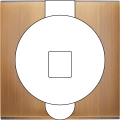 Façade confidence laiton vieux bronze simple prise sol 1 emplacement pour chargeur usb ou média
