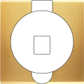 Façade confidence laiton satiné simple prise sol 1 emplacement pour chargeur usb ou média - Modelec - 902419