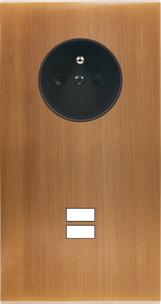 Façade confidence laiton vieux bronze double verticale prise de courant 2p+t ouverture pour chargeur double usb 