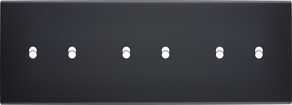 Façade Confidence Laiton  Noir triple horizontale 2 basculeurs 2 basculeurs 2 basculeurs sans vis (306-408M) - Modelec - 306408M