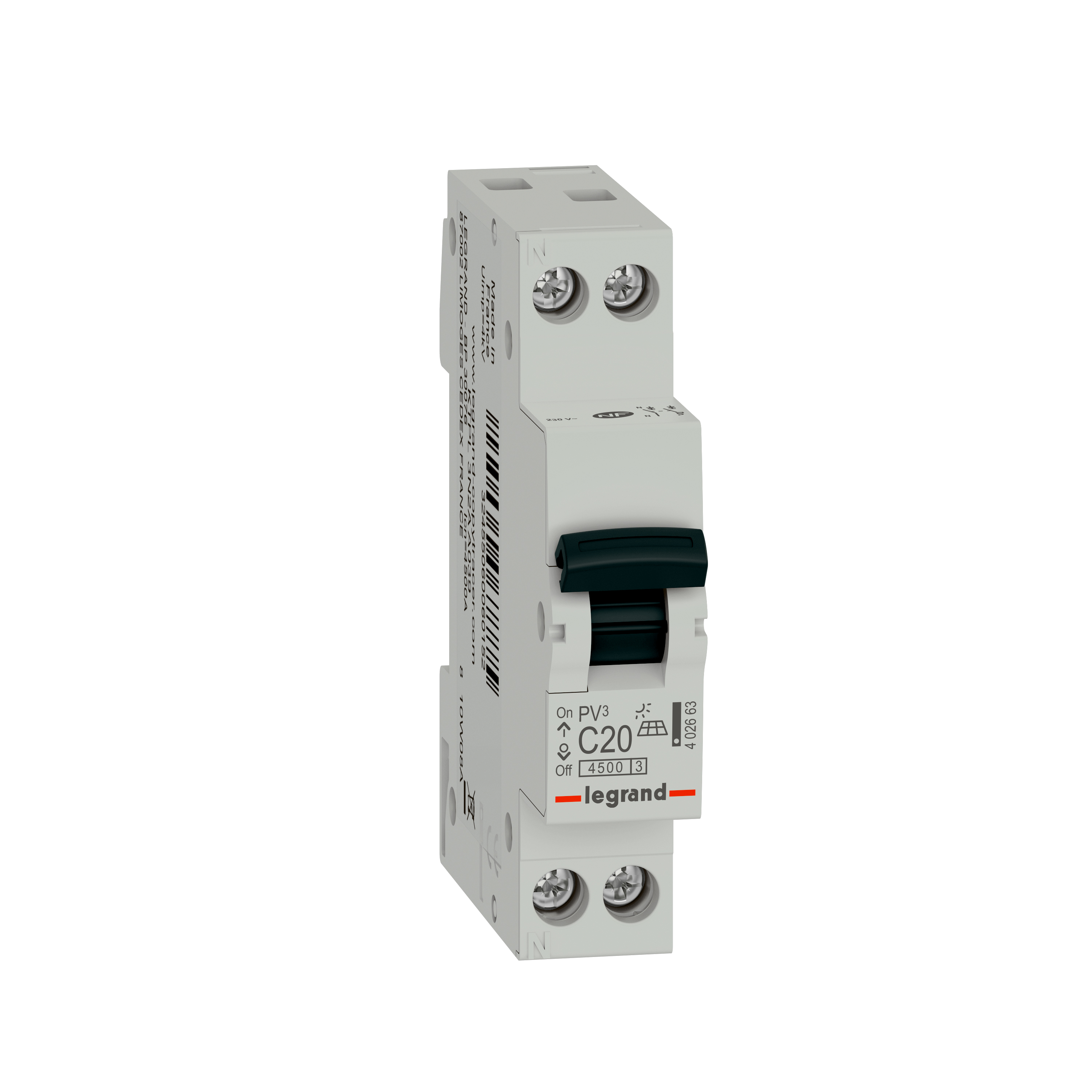 Legrand 410735 Disjoncteur différentiel Dx³ 4500 -Vis/Vis- u+n