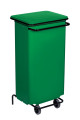 Conteneur mobile à pédale 110l métal vert
