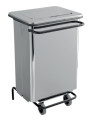 Conteneur mobile à pédale 70l inox