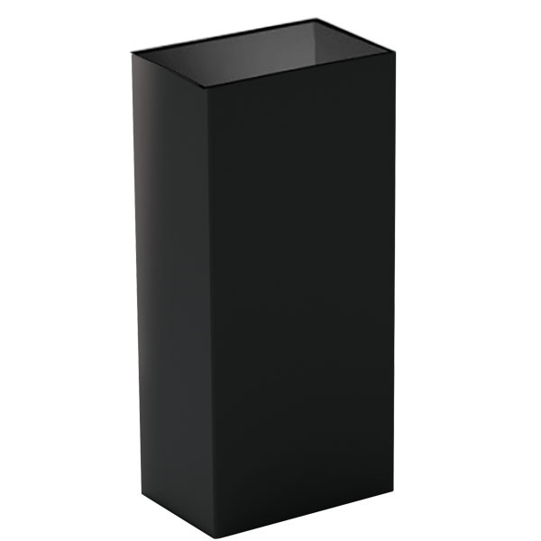 Collecteur metal tri selectif 60l noir