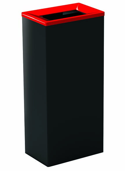 Couvercle rouge pour collecteur metal tri selectif 60l