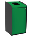 Borne de tri selectif ouverture frontale vert