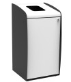 Borne de tri selectif ouverture frontale blanc