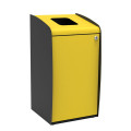 Borne de tri selectif ouverture frontale jaune