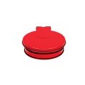 Support sac avec couvercle rouge