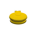 Support sac avec couvercle jaune