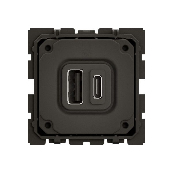Prise 2usb céliane type-a + type-c 20w - bornes à vis