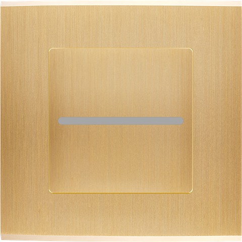 Façade confidence laiton brossé simple prise clapet m - Modelec - 188410M