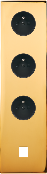 Façade  Confidence Laiton Or Miroir quadruple verticale PC PC PC 1 MEDIA  (461-421M) - Modelec - 461421M