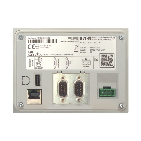 Ecran tactile 3.5", res,usb,rs232,can, sous linux,plc