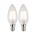Led filament flamme x2 250lm e14 2700k dépoli 3w 230v